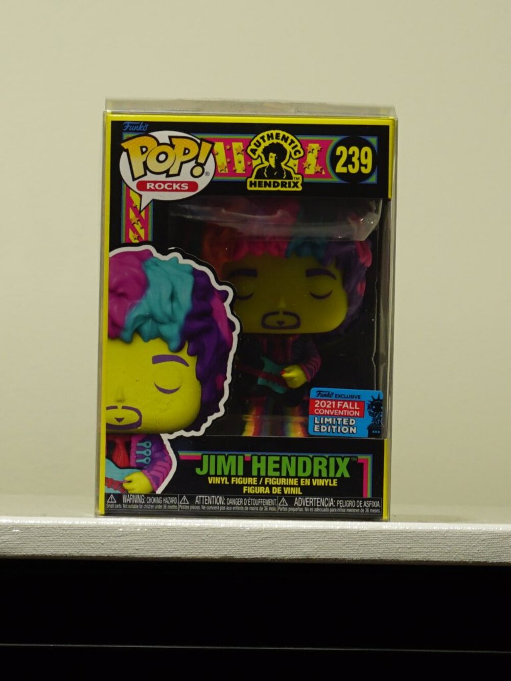 Funko Pop Jimi Hendrix #239 Blacklight 2021 Fall Convention
